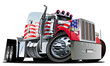 Vector cartoon semi truck