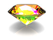 Diamond over a white background