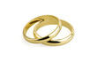 old wedding rings (clipping path )