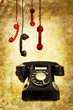 retro phone montage