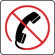 No telephone allowed sign