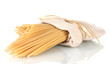 pasta in a bag isolated on white
