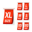 Vektor: Size clothing labels Size clothing labels