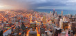 Chicago downtown aerial panorama