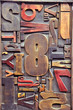 Antique Wooden Letters and Numbers