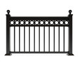 Black metal design railing with circle Black metal design railing with circle