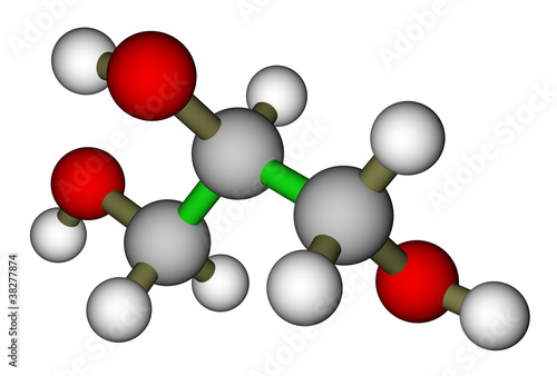 Illustration: Glycerol molecular structure Glycerol molecular structure
