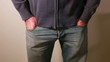 Man showing his empty pockets