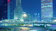 light trails of city traffic in shanghai. timelapse & loopable