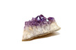Photo: Amethyst crystal on white background Amethyst crystal on white background