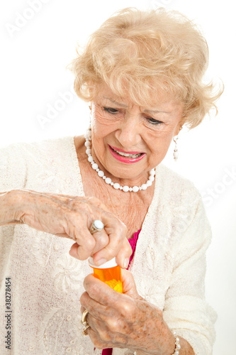 Photo: Senior Frustrated with Prescription Cap Senior Frustrated with Prescription Cap
