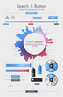 Elements of Infographics with buttons and menus Elements of Infographics with buttons and menus
