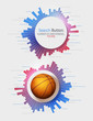 Elements of Infographics with buttons and menus