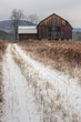 Old Rustic Barn and Snow