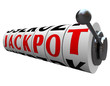 Jackpot Word Slot Machine Wheels Money Payout