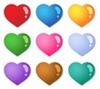 Various color hearts collection 1