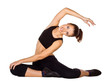 Young woman doing fitness exercises