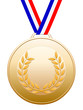 Médaille de bronze avec ruban couleurs françaises