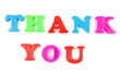 Photo: thank you written in fridge magnets thank you written in fridge magnets