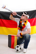 Foto: Vuvuzela blasen Vuvuzela blasen