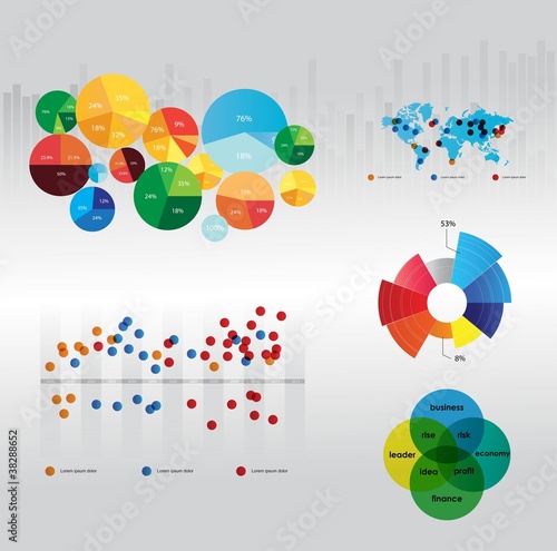 Vector: infographic vector graphs and elements. vector illustration. infographic vector graphs and elements. vector illustration.