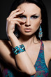 elegant fashionable woman with jewelry elegant fashionable woman with jewelry