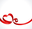 Heart from ribbon Valentine's day vector background Heart from ribbon Valentine's day vector background