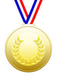 Médaille d’or avec ruban couleurs françaises