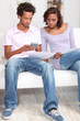 Couple fixing a budget