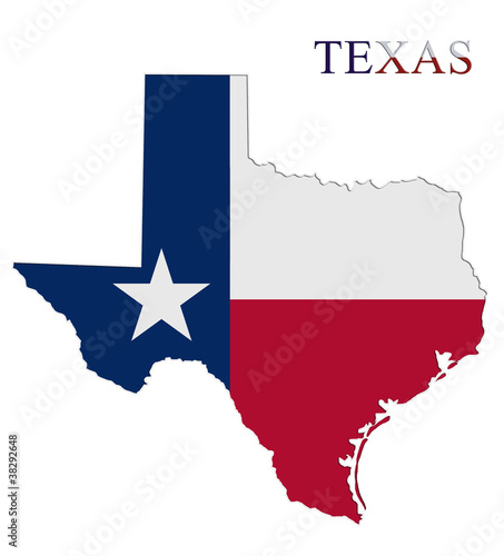 Illustration: Map of Texas on the old background Map of Texas on the old background