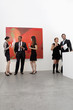 Group of people in art museum