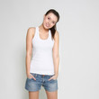 Photo: studio shot of young attractive woman studio shot of young attractive woman
