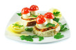 Toast with quail eggs and cherry tomatoes Toast with quail eggs and cherry tomatoes