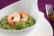 Foto: Risotto with greens and prawns Risotto with greens and prawns