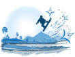 Vektor: snowboarder winter snowboarder winter