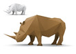 Rhino stylized triangle polygonal model