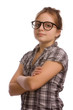 junges Mädchen mit Brille