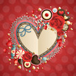 Valentine`s Day vintage card
