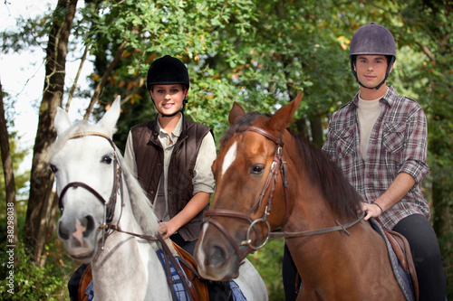 Photo: Young people horseriding Young people horseriding