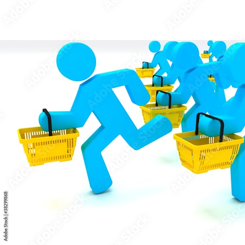 Illustration: Customer Symbolizing Targeting of Consumer in Marketing Campaign Customer Symbolizing Targeting of Consumer in Marketing Campaign