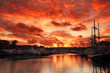 Weymouth harbour, Dorset England, sunset, ship Weymouth harbour, Dorset England, sunset, ship