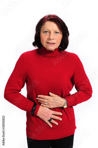 Foto: ältere Frau hat Bauchschmerzen ältere Frau hat Bauchschmerzen