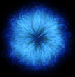 Blue round abstraction over black background