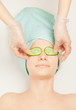 Woman at spa procedures Woman at spa procedures