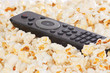 Remote control of player in popcorn closeup