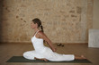 Woman doing yoga exercise Woman doing yoga exercise