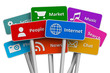 Internet and social media concept Internet and social media concept