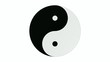 Yin Yang building on a white background