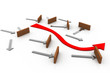 Success red arrow