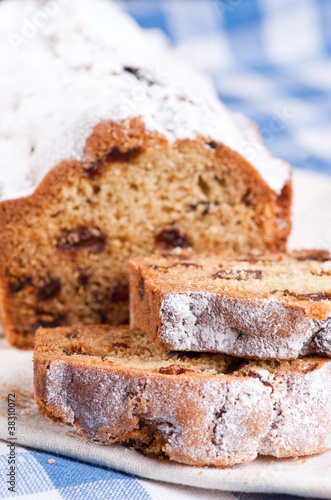 Photo: Close up slices of raisin cake Close up slices of raisin cake